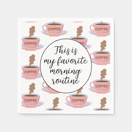 モーニングおもしろいコーヒー スタンダードカクテルナプキン (正面)