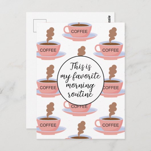 モーニングおもしろいコーヒー ポストカード (正面/裏面)