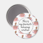 モーニングおもしろいコーヒー マグネット (正面/裏面)