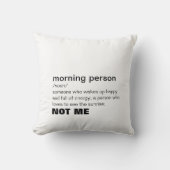 モーニングおもしろいパーソン装飾用クッション クッション (正面)