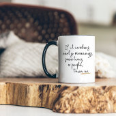 モーニングおもしろいミニマリストタイポグラフィ ツートーンマグカップ