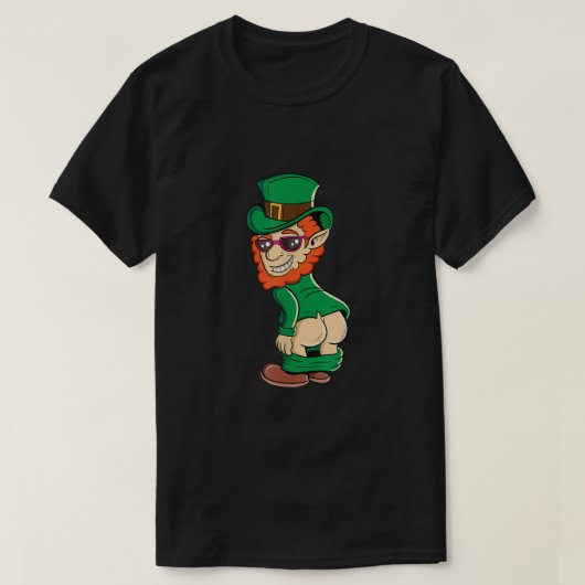 モーニングおもしろいレプレシャンお尻St patricks dayアイリス Tシャツ (デザイン正面)
