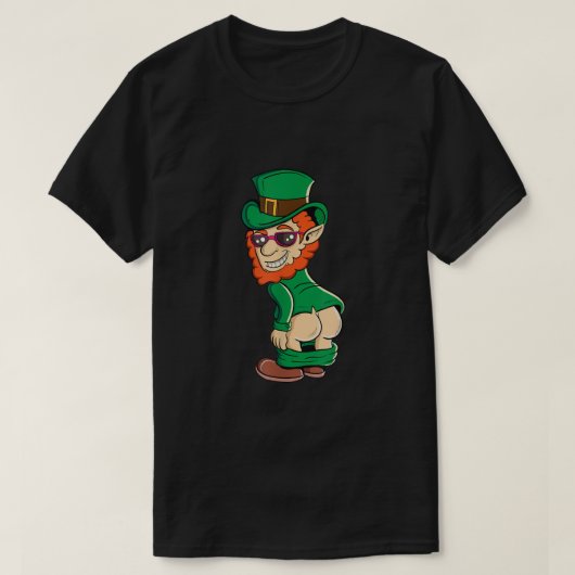モーニングおもしろいレプレシャンお尻St patricks dayアイリス Tシャツ (デザイン正面)