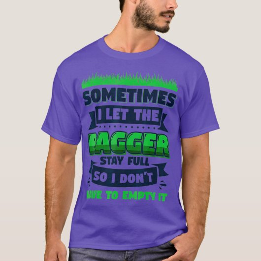 モーニングおもしろいローンビールパパ造園フル Tシャツ (正面)