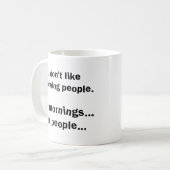 モーニングおもしろい人のジョーク コーヒーマグカップ (正面左)