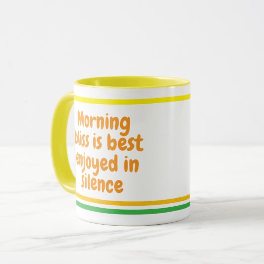 モーニングおもしろい引用文 | おもしろいユーモア同僚ギフト マグカップ (正面左)