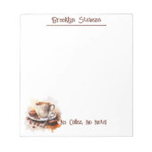 モーニングお洒落コーヒーをテーマにしたメモ帳 ノートパッド (正面)