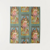 モーニングアウェイクニングバイアルフォンスミュシャ タペストリー (正面)