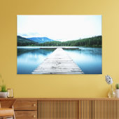 モーニングアットザレイク波止場ピア キャンバスプリント (インサイチュ (リビング))