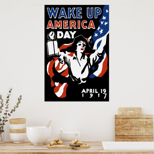 モーニングアップアメリカの日 – WWI ポスター (キッチン)