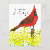モーニングアナウンスケンタッキー（鳥）ショウジョウコウカンチョウゴールデンロッド ポストカード (正面)