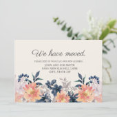 モーニングアナウンスコーラルピンクブルーフローラ 案内状 (スタンド正面)