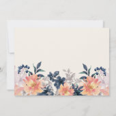 モーニングアナウンスコーラルピンクブルーフローラ 案内状 (裏面)