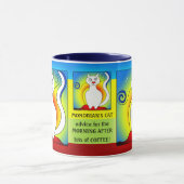 モーニングアフターモンドリアンおもしろいキャットマグ マグカップ (中央)