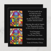 モーニングインビット（スクエア）ヴィンテージタパストリーハムサ 招待状 (正面/裏面)