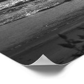 モーニングウォークオンザビーチ素晴らしアートプリント ポスター (角)