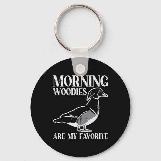 モーニングウッディマイお気に入りのアヒル狩りおもしろいハンテ キーホルダー (正面)