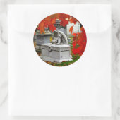 モーニングエンジェルステッカー ラウンドシール (バッグ)