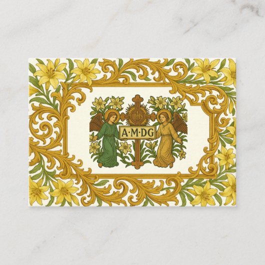 モーニングオファリング祈りの言葉とAMDG & Angels 名刺 (正面)