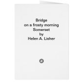 モーニングカー霜の降りたドのブリッジ (裏面)