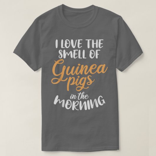 モーニンググイでモルモットのにおいが好き Tシャツ (デザイン正面)