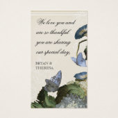 モーニンググローリーアジサイ – お気に入りギフトラベル (裏面)