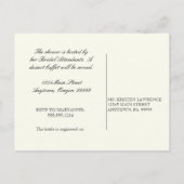 モーニンググローリーアジサイ – ブライダルシャワーポストカード インビテーションポストカード (裏面)