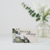 モーニンググローリーアジサイ – 披露宴シーティングカード プレイスカード (スタンド正面)