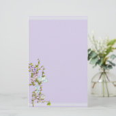 モーニンググローリーウォーターカラーフラワーズ薄紫 便箋 (スタンド正面)