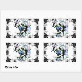 モーニンググローリーシャドーフェアリーとコズミックキャット 長方形シール (シート)