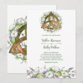 モーニンググローリーセルティックオレンジトリケートラハンドスティング 招待状 (正面/裏面)