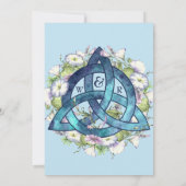 モーニンググローリーセルティックブルートリケートラハンドスティング 招待状 (裏面)