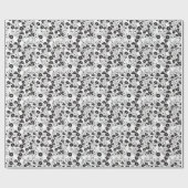 モーニンググローリーフラワーガーデンBW I ラッピングペーパー (フラット)