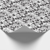 モーニンググローリーフラワーガーデンBW I ラッピングペーパー (角)