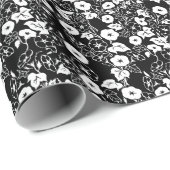 モーニンググローリーフラワーガーデンBW II ラッピングペーパー (ロールコーナー)