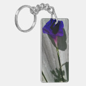 モーニンググローリーフラワー長方形キーチェーン キーホルダー (正面左)