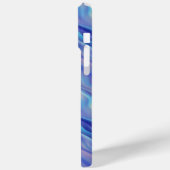 モーニンググローリーブルー波状テクスチャ Case-Mate iPhoneケース (裏面 / 左)