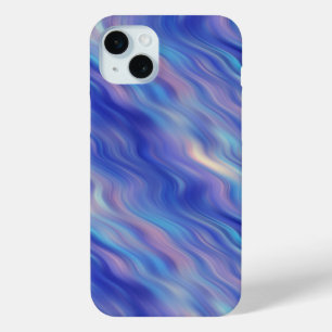 モーニンググローリーブルー波状テクスチャ iPhone 15 MINIケース