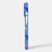 モーニンググローリーブルー波状テクスチャ Case-Mate iPhoneケース (裏面 / 左)