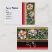 モーニンググローリーモノグラムホワイトパール紙 名刺 (正面/裏面)