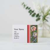 モーニンググローリーモノグラムホワイトパール紙 名刺 (スタンド正面)