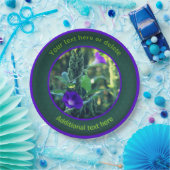 モーニンググローリーワイルドフラワーパーソナライズされたパーティー ペーパープレート (パーティー)