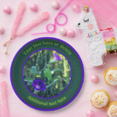 モーニンググローリーワイルドフラワーパーソナライズされたパーティー ペーパープレート (パーティー)