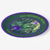 モーニンググローリーワイルドフラワーパーソナライズされたパーティー ペーパープレート (アングル)