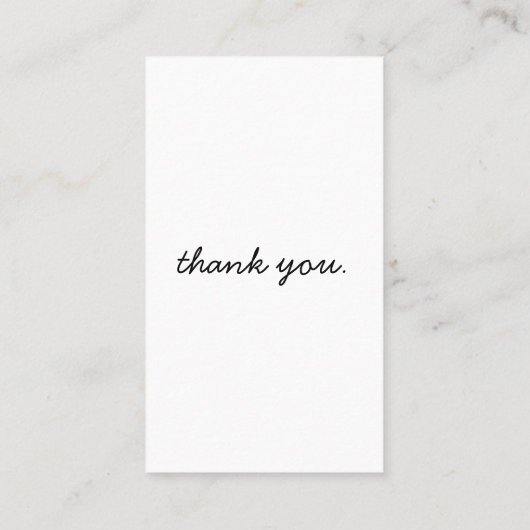 モーニンググローリーヴィンテージ植物学サンキューカード 名刺 (裏面)