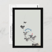 モーニンググローリー北斎日本のファインアート ポストカード (正面/裏面)