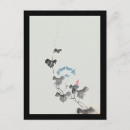 モーニンググローリー北斎日本のファインアート ポストカード