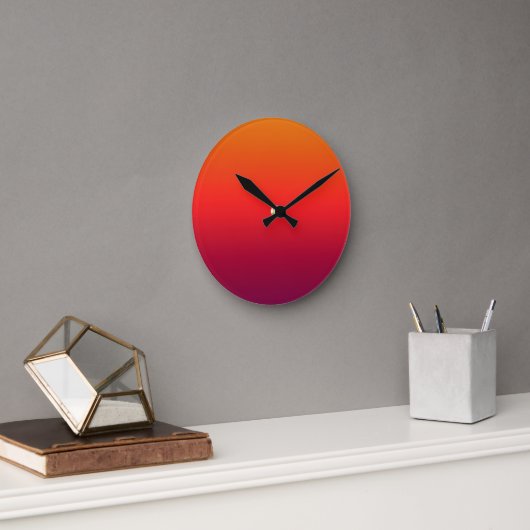 モーニンググローリー装飾用クッション ラウンド壁時計 (オフィス)