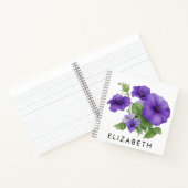 モーニンググローリー誕生月花カスタムの彼女のための花 ノートブック (内部)