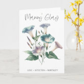 モーニンググローリー9月誕生フラワー誕生日カード カード (黄色い花)